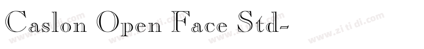 Caslon Open Face Std字体转换
